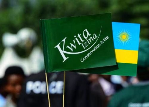Ceremonial naming of a gorilla in Rwanda